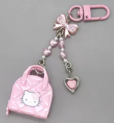 【中古】キーホルダー ハローキティ(ピンク/バッグ) 「サンリオキャラクターズ シークレットキーホルダー ミニチュアキルトシリーズ第2弾」