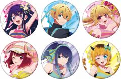 [Used] Badge Bins Complete set of 6 types: "Oshi no Ko Character Badge Collection"