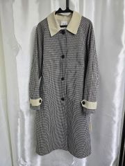 新品レッセパッセ【尾州織】チェックツイードステンカラーコート