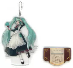 【中古】キーホルダー 初音ミク(月りんご) スタンド付クリアキーチェーン“初音ミク”-クラシカルメイド- 「初音ミクシリーズ」