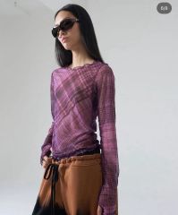 SORIN Sheer Check 2Way Top - メルカリ