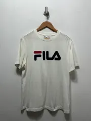 FILA フィラ ロゴ 半袖 Tシャツ 白 XL