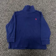 90 ポロ キッズ タートルネック 長袖 Tシャツ 90サイズ ネイビー
