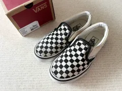 VANS キッズ スニーカー チェッカーボード スリッポン 190