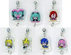 【中古】キーホルダー 全7種セット 「VOCALOID 初音ミク トレーディングアクリルチャーム プチシリーズ」 ダイソー限定