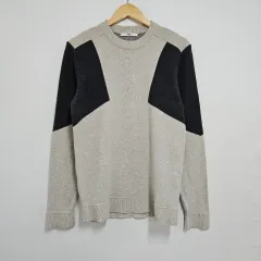95 SYSTEM システムオム アイボリー COLOR ブロック ニット