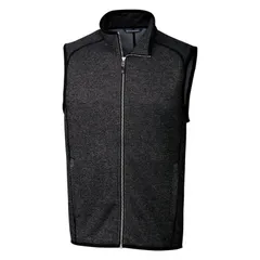 カッターアンドバック メンズ アウター ジャケット・ブルゾン トール ベスト セーター ニット Cutter Buck Mainsail SweaterKnit Mens Big and Tall Full Zip Vest Charcoal Heather