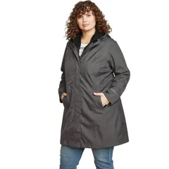 エディー バウアー レディース アウター ジャケット・ブルゾン プラスサイズ コート Plusizeddie Bauer Girl On The Go Trench Coat Dark Charcoaのサムネイル