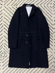 Jil Sander ジルサンダー スティッチ ウールコート ネイビー 52のサムネイル