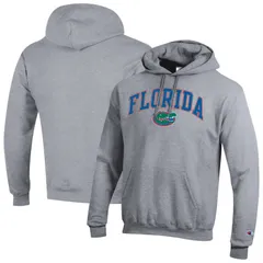 チャンピオン メンズ トップス Tシャツ ロゴ フリース パーカー MensChampion Heather Gray Florida Gators Arched Logo Fleece Pullover Hoodie Fld Grey グレー