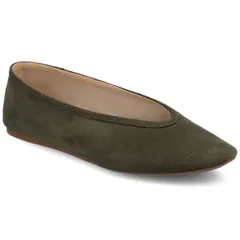ジャーニー レディース シューズ サンダル Journee Fortune Womens Almond Toe Ballet Flats Olive オリーブ