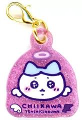 【中古】キーホルダー ハチワレ 「ちいかわ なんか小さくてかわいいやつ てんし あくま ミニラメアクリルチャームinカプセル」
