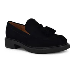 ナインウェスト レディース シューズ スリッポン・ローファー Nine West Roker SlipOn Round Toe Womens Casualoafers Black Suede ブラック