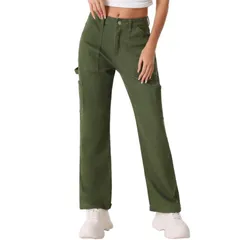 アレグラ ケー レディース ボトムス カジュアルパンツ カーゴパンツ ハイウエスト ALLEGRA K Cargo Pants for Womens High Waist Baggy Street Casual Fashion Pants with Pocke