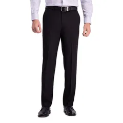 ハガー メンズ ボトムス カジュアルパンツ Mens HaggarR Premium Comfort StraightFit FlatFront Dress Pants Black ブラック