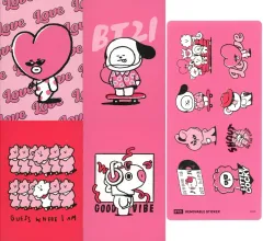 【中古】グッズセット ノート＆デコステッカーセットB MUSIC 「BT21」
