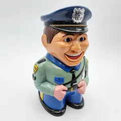【動作良好】2001年製 COOKIE COP トーキング クッキージャー 警察官　おしゃべりクッキー入れ　容器のサムネイル