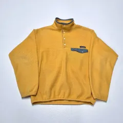90S patagonia Synchilla（シンチラ）スナップTシャツ GOLD - M ヴィンテージ patagonia