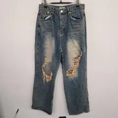 27 inch JJIM レディース ウォッシュ デニム パンツ