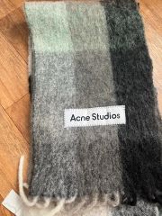 Acne Studios チェック柄 マフラー グリーン - メルカリ