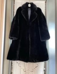 美品】ウィステリア ファー レザー コート XXL ブラック 黒 大きい 