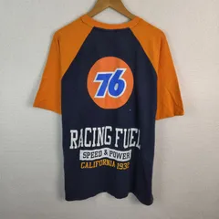 76 Lubricants ナナロク Tシャツ ラグラン ロゴプリント ネイビー 3Lサイズ メンズ 古着 ストリート スポーツMIXのサムネイル