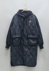 UMBRO 23FW アンブロ キルティング WHO フーディ ロング ジャケット / ユニセックス 90 (S) ブラックのサムネイル