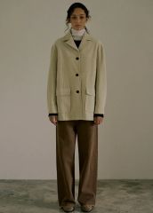 ANDRESD boxy layered tulle jacket ベージュ S - メルカリ