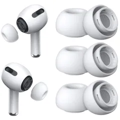 【数量限定】AirPods Pro 第2/1世代対応 イヤーピース シリコン イヤーチップ 柔らかい YUWAKAYI 滑り止め 携帯用収納ボックス付き（ホワイト、Lサイズ 3組）