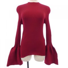 美品 CFCL ポッタリー フレアヘム 半袖ニット サーモンピンク vf4