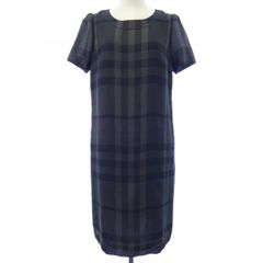 バーバリーロンドン 半袖ワンピース 40 BURBERRY シルク チェック