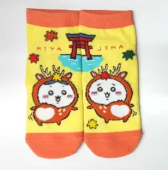 【中古】衣料雑貨 ちいかわ＆ハチワレ(宮島の鹿) キャラットソックス 22～25cm 「ちいかわ なんか小さくてかわいいやつ」 広島限定