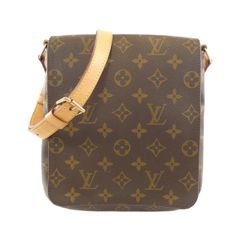 美品】ルイヴィトン N51300 ミュゼットサルサ ダミエ LV ブラウン 革