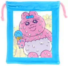 【中古】バッグ 11.おぱんちゅうさぎ のびる巾着 ブルー 「サンリオ当りくじ おぱんちゅうさぎ 当りくじ」