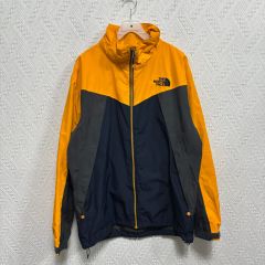 希少カラー】ノースフェイス ウインドブレーカー 刺繍ロゴ バイカラー 