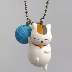 [중고] 열쇠 고리 냥코 선생님과 하늘색 털구멍 [나츠메 친구장 ぬくぬく 냥코 선생님 (열쇠 고리)]