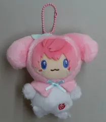 【中古】ぬいぐるみマスコット・ぬいぐるみバッジ さとみ(すとろべりーぷりんす)×マイメロディ ぬいぐるみキーホルダー 「すとぷり×サンリオキャラクターズ コラボグッズ」