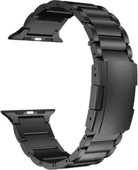 【新着商品】11/10/9/8/7Ultra 3/2/1SE Watch 3/2/1 チタンバンド、金属ベルトトータスバックル付き、Apple に対応