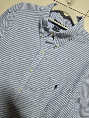 ポロ ラルフローレン 正規品 メンズ ストライプ シアサッカー 半袖シャツ