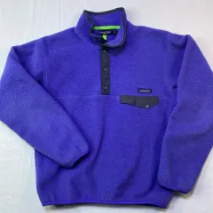 80s 90s USA patagonia（パタゴニア） Synchilla（シンチラ） スナップ-T PURPLE（パープル）