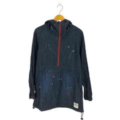 ペンキ飛ばし デニムアノラックパーカー 新品 S キャンプ ワークマン 