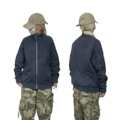 FILA フィラ ネイビー オーバーサイズ ウール ブルゾン ジャケット M