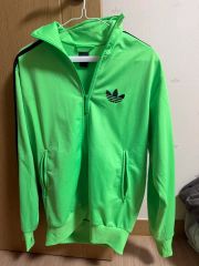 adidas トラックジャケット グリーン 36 - メルカリ