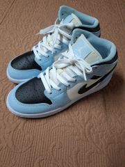 超美品』NIKEエアジョーダン1 ブルー MID / LOW 2足セット - メルカリ