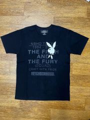 伊勢丹限定マスターマインドplayboyコラボ ラインストーン付き T黒M 