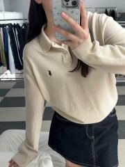POLO ラルフローレン BIGポニー 薄手ニット Y2K レディースM - メルカリ