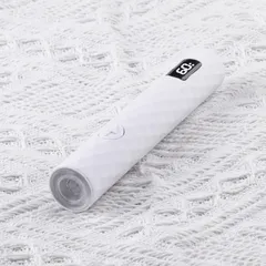 【人気商品】スタンド付きネイルライト 3W ネイルライト ペン型 LEDディスプレイミニジェルネイル用uvライト UV レジン用 硬化ライト & プロ用 全ジェル対応 LED 2階段タイマー 手足両用 peipai 充電式 (白)のサムネイル