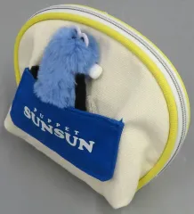 【中古】バッグ イエロー ぬいぐるみバッジ付きポーチ 「パペットスンスン」