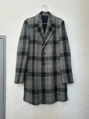 HUNTING WORLD ハンティングワールド ウールコート M 英国製グレー 