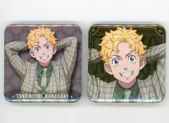 【中古】バッジ・ピンズ 花垣武道 描き下ろしスクエア缶バッジセット 「東京リベンジャーズ」 タイトー限定